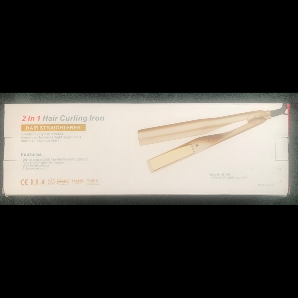 2 in 1 Hair Curling/Flattening Iron
